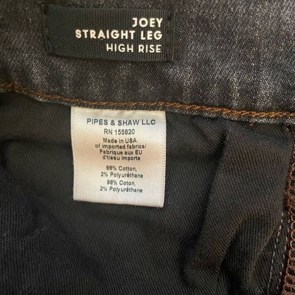 Veronica Beard Joey Straight Leg High Rise Raw Hem Ankle Black Denim Jean Sz 29 - Picture 7 of 8